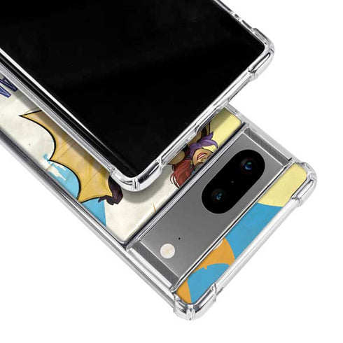 DC Comics Bombshells Batgirl- Fly Gotham City Airlines Google Pixel 8 Clear Case